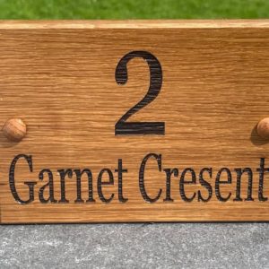 Elegant and Durable Oak Door Signs